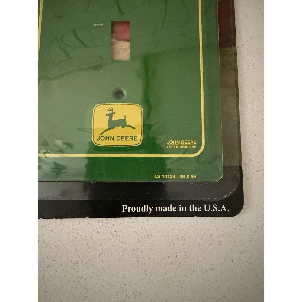 John Deere Metal Light Switch Plate Cover Sign Parts Tractor Farm Wall Decor